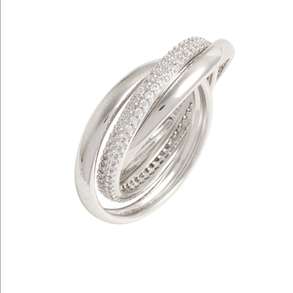 NWOT Nadri Trinity Pavé - Silver Ring Size 8